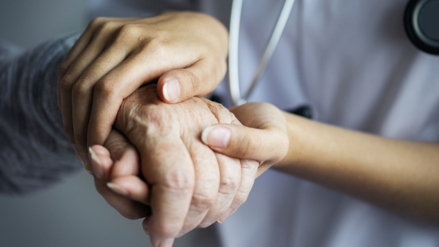 Closeup of a support hands