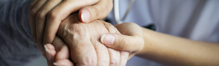 Closeup of a support hands